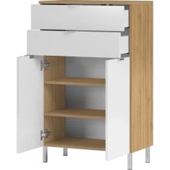 Germania Badkommode Mauresa 8531 Weiß-Eiche 97 Cm X 60 Cm -Badezimmergeschäft 005949853119 11029600 S 03