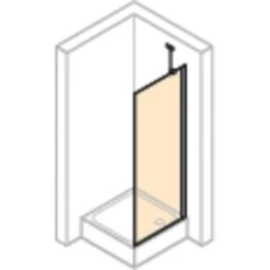 Hüppe Seitenwand Design Pure Für Schwingtür BxH: 70 Cm X 165 Cm Silber Matt -Badezimmergeschäft 01105 2438 HPUVR8P10MAK 20 7