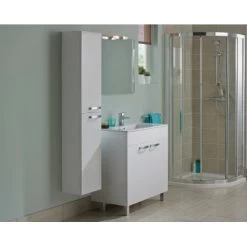 Ideal Standard Hochschrank Eurovit Plus 150 Cm Mit 2 Türen Weiß -Badezimmergeschäft 017830475897 E3243WG AB 02