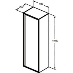 Ideal Standard Halbhochschrank Connect Air 120 Cm Mit 1 Softclose Tür Weiß -Badezimmergeschäft 017830519744 E0834B2 VM 04