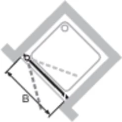 Hüppe 4-Eck-Schwingtür Design Pure BxH: 100 Cm X 200 Cm Silber Matt -Badezimmergeschäft 01785 2438 HPUV18P06MAE 21 2