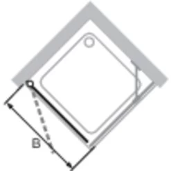 Hüppe 4-Eck-Schwingtür Design Pure BxH: 100 Cm X 200 Cm Silber Matt -Badezimmergeschäft 01785 2438 HPUV28P06MAE 22 2