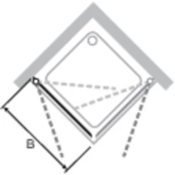 Hüppe 4-Eck-Schwingtür Design Pure BxH: 100 Cm X 200 Cm Silber Hochglanz -Badezimmergeschäft 01785 2438 HPUV38P06MAE 23 1