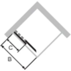 Hüppe Gleittüreckeinstieg EasyEntry 2-tlg. 1/2 BxH: 90 Cm X 200 Cm R Silber HoGl -Badezimmergeschäft 05501 2438 HPUV1C251NUB 20 3