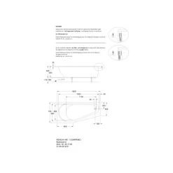 Geberit Raumsparwanne Renova 160 Cm Weiß Rechts 9 Geberit Raumsparwanne Renova 160 Cm Weiß Rechts -Badezimmergeschäft 0569 print masszeichnung 1