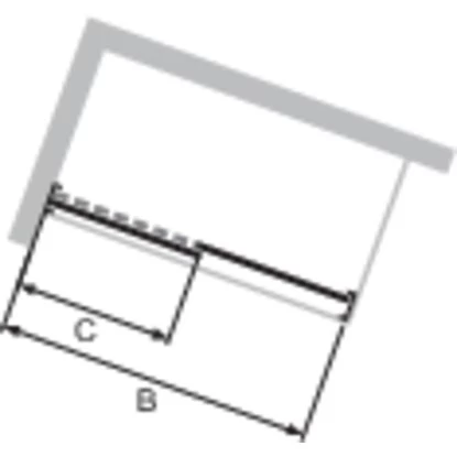 Hüppe Gleittür EasyEntry 1-tlg. Fest. Segment BxH: 170 Cm X 200 Cm L Silber Matt 4 Hüppe Gleittür EasyEntry 1-tlg. Fest. Segment BxH: 170 Cm X 200 Cm L Silber Matt – Bild 2