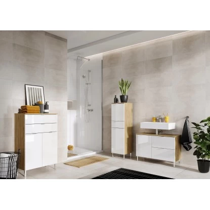 Germania Badschrank Mauresa 8532 Weiß-Eiche 120 Cm X 34 Cm 7 Germania Badschrank Mauresa 8532 Weiß-Eiche 120 Cm X 34 Cm – Bild 5