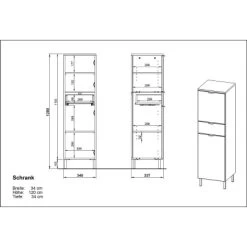 Germania Badschrank Mauresa 8532 Weiß-Eiche 120 Cm X 34 Cm 13 Germania Badschrank Mauresa 8532 Weiß-Eiche 120 Cm X 34 Cm -Badezimmergeschäft 05949853232 11029600 VM 01