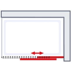 Schulte Walk-In Dusche Mit Schiebetür Toura Türanschlag Rechts 120 X 200 Cm -Badezimmergeschäft 060991060816 2053 060816 6