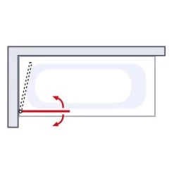Schulte ExpressPlus Badewannenfaltwand Komfort 700 X 1300 Mm 1-teilig 12 Schulte ExpressPlus Badewannenfaltwand Komfort 700 X 1300 Mm 1-teilig -Badezimmergeschäft 060991064395 2053 064395 6