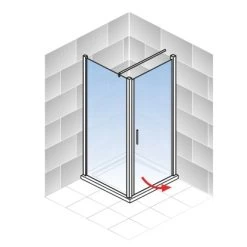 Schulte ExpressPlus Drehtür Seitenwand Mit Duschwanne AlexaStyle2.0 80 X 80 -Badezimmergeschäft 060991064418 2053 064418 5