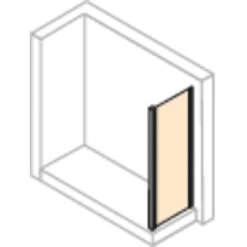 Hüppe Seitenwand EasyEntry Für Gleittür BxH: 100 Cm X 200 Cm Silber Hochglanz -Badezimmergeschäft 06610 2438 HPUV1C254NUC 20 4