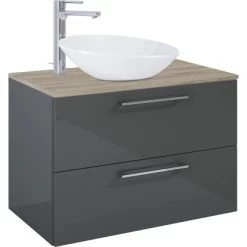 Maximus Waschbeckenunterschrank 80 Cm Stylo 2 Schubladen Anthrazit 10 Maximus Waschbeckenunterschrank 80 Cm Stylo 2 Schubladen Anthrazit -Badezimmergeschäft 08201 4807 5902490643116 3