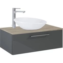 Maximus Waschbeckenunterschrank 80 Cm Stylo Anthrazit -Badezimmergeschäft 08204 4807 5902490643185 3