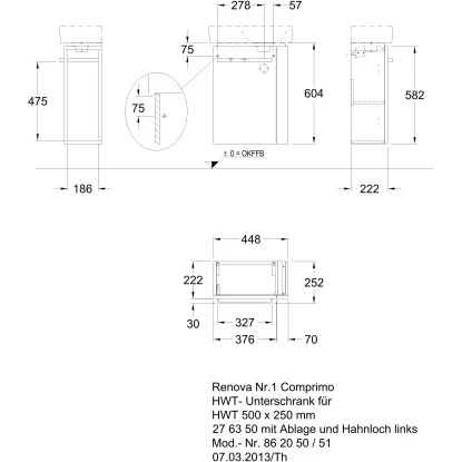 Geberit Waschbeckenunterschrank 44,8 Cm RenovaCompact Handthalt.R. Lichtgrau 6 Geberit Waschbeckenunterschrank 44,8 Cm RenovaCompact Handthalt.R. Lichtgrau – Bild 4