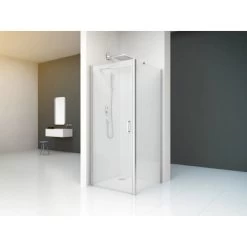 Baliv Seitenwand Für Duschkabine DUK-80.60W 80 Cm X 195 Cm Chrom -Badezimmergeschäft 111062 AB01 190221 L RET01