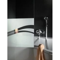 Schulte Badewannenaufsatz 1-teilig Chrom-Optik Dekor Liane -Badezimmergeschäft 140623 4081 3