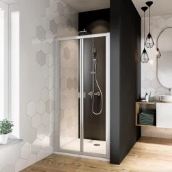 Breuer Falttür Fara Für Nische Oder Seitenwand Alu Silber Matt 80 Cm -Badezimmergeschäft 154261 2570 0101