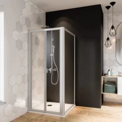 Breuer Falttür Fara Für Nische Oder Seitenwand Alu Silber Matt 80 Cm