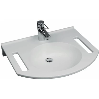 Geberit Waschbecken Publica 60 Cm Weiß Mit Ausschnitten 4 Geberit Waschbecken Publica 60 Cm Weiß Mit Ausschnitten – Bild 2