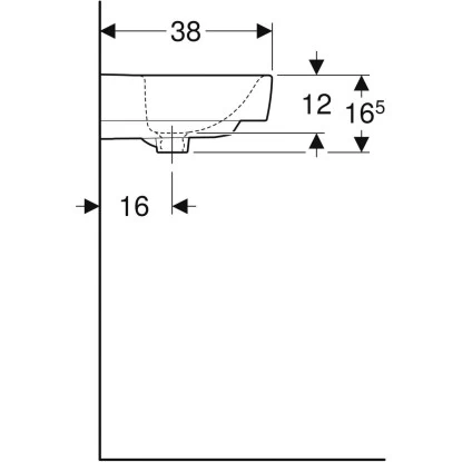 Geberit Handwaschbecken Renova Plan 50 Cm Ohne Hahnloch O. Überl. Weiß KeraTect 5 Geberit Handwaschbecken Renova Plan 50 Cm Ohne Hahnloch O. Überl. Weiß KeraTect – Bild 3