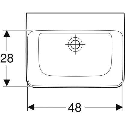 Geberit Handwaschbecken Renova Plan 50 Cm Ohne Hahnloch O. Überl. Weiß KeraTect 7 Geberit Handwaschbecken Renova Plan 50 Cm Ohne Hahnloch O. Überl. Weiß KeraTect – Bild 5