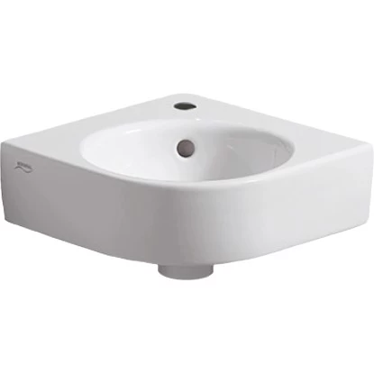 Geberit Eck-Handwaschbecken Renova Compact 45 Cm WeißHl Und ÜL 3 Geberit Eck-Handwaschbecken Renova Compact 45 Cm WeißHl Und ÜL