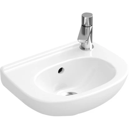Villeroy & Boch Gäste-Waschbecken Compact O.Novo 36 Cm Weiß Seitl. HL Mit ÜL 3 Villeroy & Boch Gäste-Waschbecken Compact O.Novo 36 Cm Weiß Seitl. HL Mit ÜL