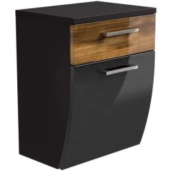 Posseik Unterschrank Rima 40 Cm Anthrazit-Walnuss