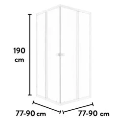 Baliv Duschkabine DUK-90.11E 77 Cm - 90 Cm Weiß 19 Baliv Duschkabine DUK-90.11E 77 Cm - 90 Cm Weiß -Badezimmergeschäft 250312107713 VM01 190221 L