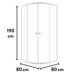 Baliv Duschkabine DUK-80.20R 80 Cm X 80 Cm Chrom -Badezimmergeschäft 250312107720 VM01 190221 L