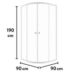 Baliv Duschkabine DUK-90.20R 90 Cm X 90 Cm Chrom -Badezimmergeschäft 250312107737 VM01 190221 L