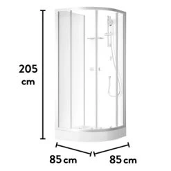 Baliv Komplettdusche DUK-85.100KR 85 Cm X 85 Cm Silber Matt 23 Baliv Komplettdusche DUK-85.100KR 85 Cm X 85 Cm Silber Matt -Badezimmergeschäft 250312110928 VM01 190221 L