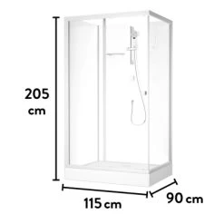 Baliv Komplettdusche DUK-115.120KE 115 Cm X 90 Cm Silber Matt 23 Baliv Komplettdusche DUK-115.120KE 115 Cm X 90 Cm Silber Matt -Badezimmergeschäft 250312110942 VM01 190221 L