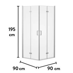 Baliv Duschkabine DUK-90.70E 90 Cm X 90 Cm Chrom -Badezimmergeschäft 250312110980 VM01 190221 L
