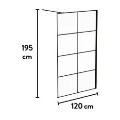 Baliv Duschabtrennung Walk-In DUK-120.131 120 Cm X 195 Cm Schwarz 17 Baliv Duschabtrennung Walk-In DUK-120.131 120 Cm X 195 Cm Schwarz -Badezimmergeschäft 250312111048 VM01 190221 L
