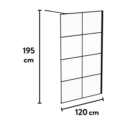 Baliv Duschabtrennung Walk-In DUK-120.131 120 Cm X 195 Cm Schwarz 10 Baliv Duschabtrennung Walk-In DUK-120.131 120 Cm X 195 Cm Schwarz – Bild 8