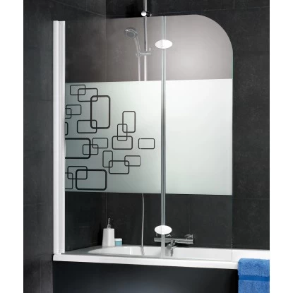 Interpromo Badewannenaufsatz 2-teilig Chromoptik Softcube 4 Interpromo Badewannenaufsatz 2-teilig Chromoptik Softcube – Bild 2