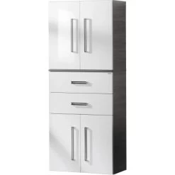 Fackelmann Hochschrank 70,5 Cm Lugano Pinie-Weiß