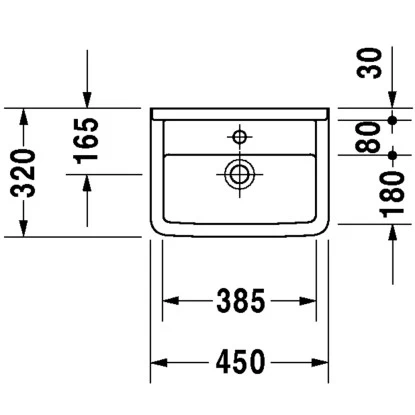 Duravit Handwaschbecken Starck 3 45 Cm Weiß Mit Überlauf Und 1 Hahnloch 5 Duravit Handwaschbecken Starck 3 45 Cm Weiß Mit Überlauf Und 1 Hahnloch – Bild 3
