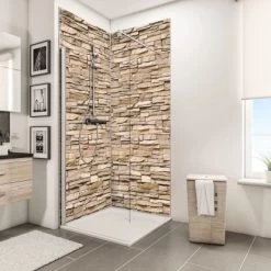 Schulte DecoDesign Duschrückwand Dekor Stein Verbl. Hell 255 X 100 Cm 7 Schulte DecoDesign Duschrückwand Dekor Stein Verbl. Hell 255 X 100 Cm -Badezimmergeschäft 32020 2053 4060991008757 7
