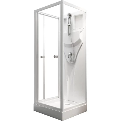 Schulte Komplettduschkabine Juist Mit Schiebetür Weiß 210x80x80 Cm 4 Schulte Komplettduschkabine Juist Mit Schiebetür Weiß 210x80x80 Cm – Bild 2