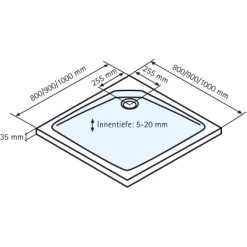 Schulte Duschwanne Quadrat Extraflach Alpinweiß 90 X 90 Cm -Badezimmergeschäft 32020 2053 4060991010750 5