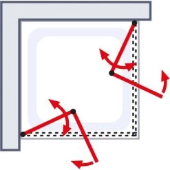 Schulte Eckeinstieg Mit Drehfalttür Garant Echtglas Chrom-Optik 90 Cm X 90 Cm -Badezimmergeschäft 32020 2053 4060991033902 6