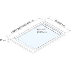 Schulte ExpressPlus Duschwanne Mit Rinne Extraflach 90x100cm -Badezimmergeschäft 32020 2053 4060991037160 5