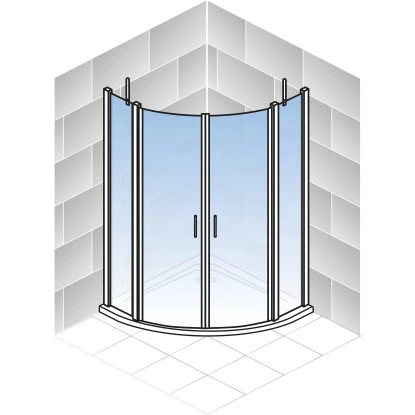 Schulte ExpressPlus Runddusche AlexaStyle2.0 4-tlg. Alu-Natur Radius 50cm 8 Schulte ExpressPlus Runddusche AlexaStyle2.0 4-tlg. Alu-Natur Radius 50cm – Bild 6