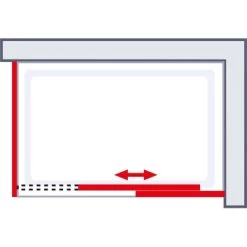 Schulte ExpressPlus Gleittür MasterClass Rechts Chromoptik 80x120x200cm -Badezimmergeschäft 32020 2053 4060991038464 6