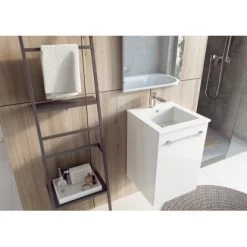 Maximus Waschbecken 40 Cm Cheese/Qubo Keramik Weiß -Badezimmergeschäft 324 4807 cheese 40 qubo 2