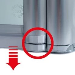 Schulte ExpressPlus Drehtür In Nische Garant Alu Natur Links 200x80cm -Badezimmergeschäft 3342 2053 HebSenk Profil 1