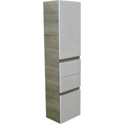 Fackelmann Hochschrank 40 Cm Piuro Graueiche-Weiß